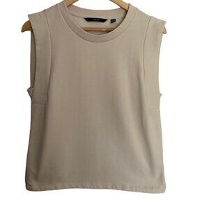 Vero Moda Eva Organic Cotton Blend Top in Birch Small